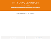 Tablet Screenshot of dannylewandowski.com